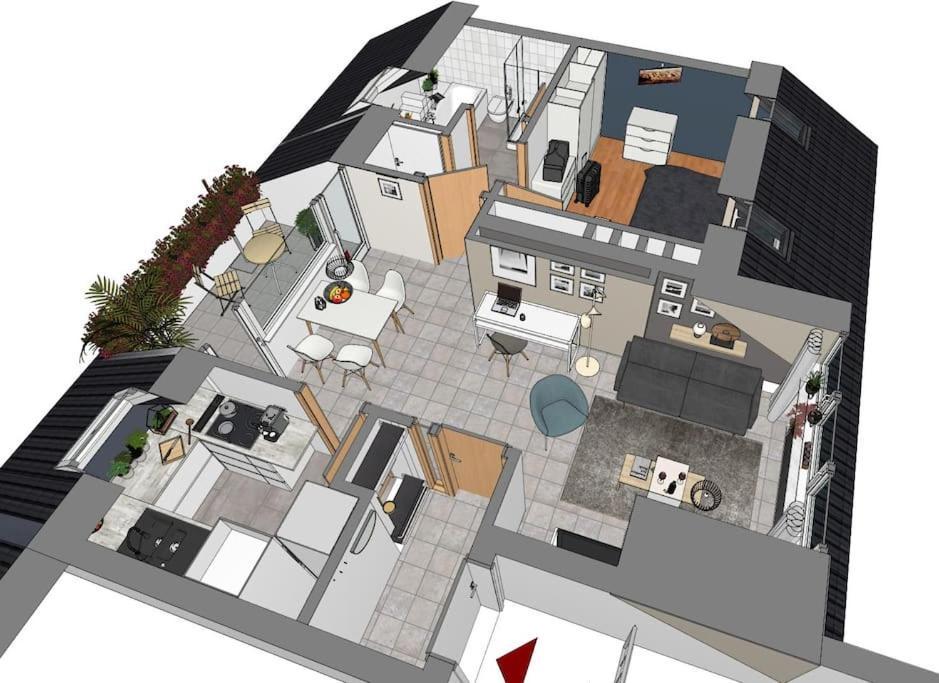 Modernes Und Ruhiges Appartement Mit Loggia Marl Exterior foto